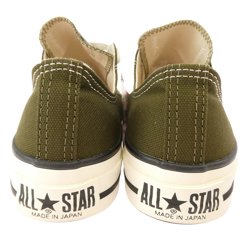 CONVERSE コンバース 日本製 CANVAS ALL STAR J OX オールスター キャンバス ローカット スニーカー カーキ カーキ系 22.5cm【極上美品】【中古】