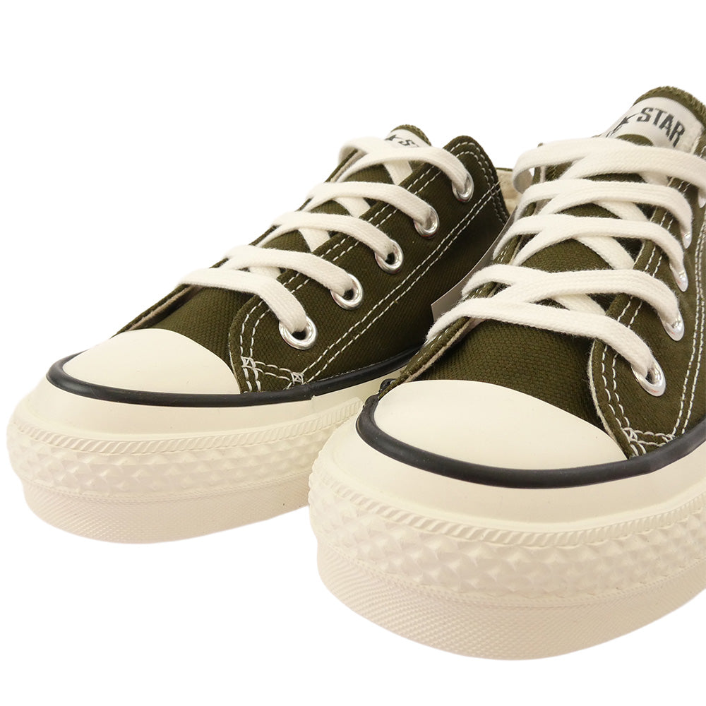 CONVERSE コンバース 日本製 CANVAS ALL STAR J OX オールスター キャンバス ローカット スニーカー カーキ カーキ系 22.5cm【極上美品】【中古】