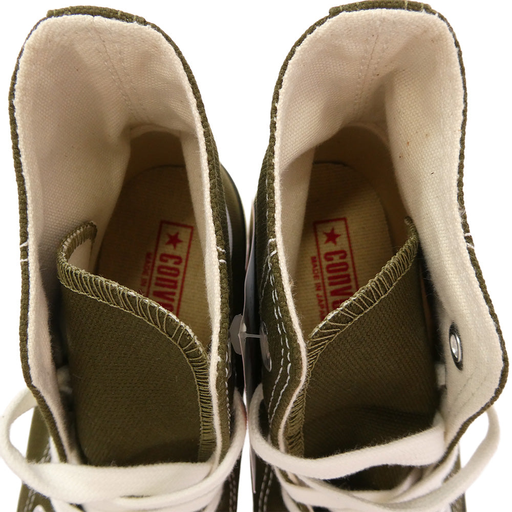 CONVERSE コンバース 33012201610 日本製 CANVAS ALL STAR J HI オールスター キャンバス ハイカット スニーカー カーキ カーキ系 23cm【極上美品】【中古】