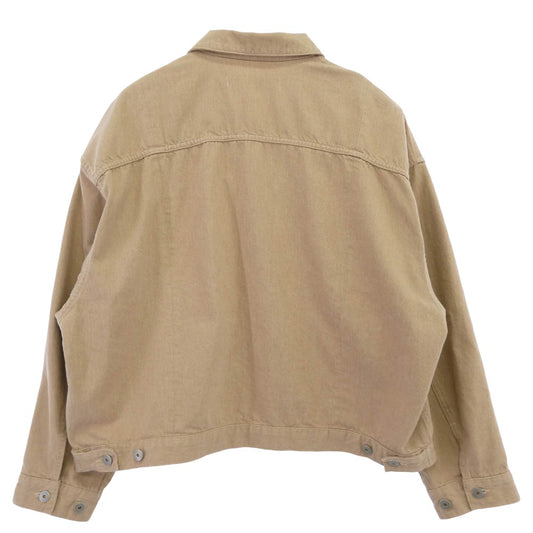 アンスクリア 25SS ID-JK42 Color Denim Wide Jacket カラー デニム ワイド ジャケット ベージュ系 3【中古】