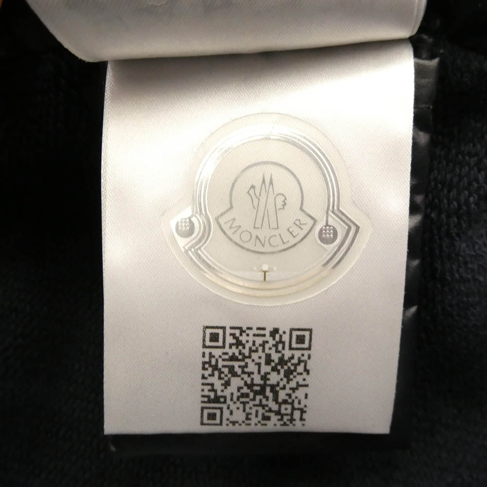 MONCLER モンクレール i20918g00059 809kz FELPA APERTA CON CAP スウェット切替ダウン ジャケット ネイビー系 L【美品】【中古】