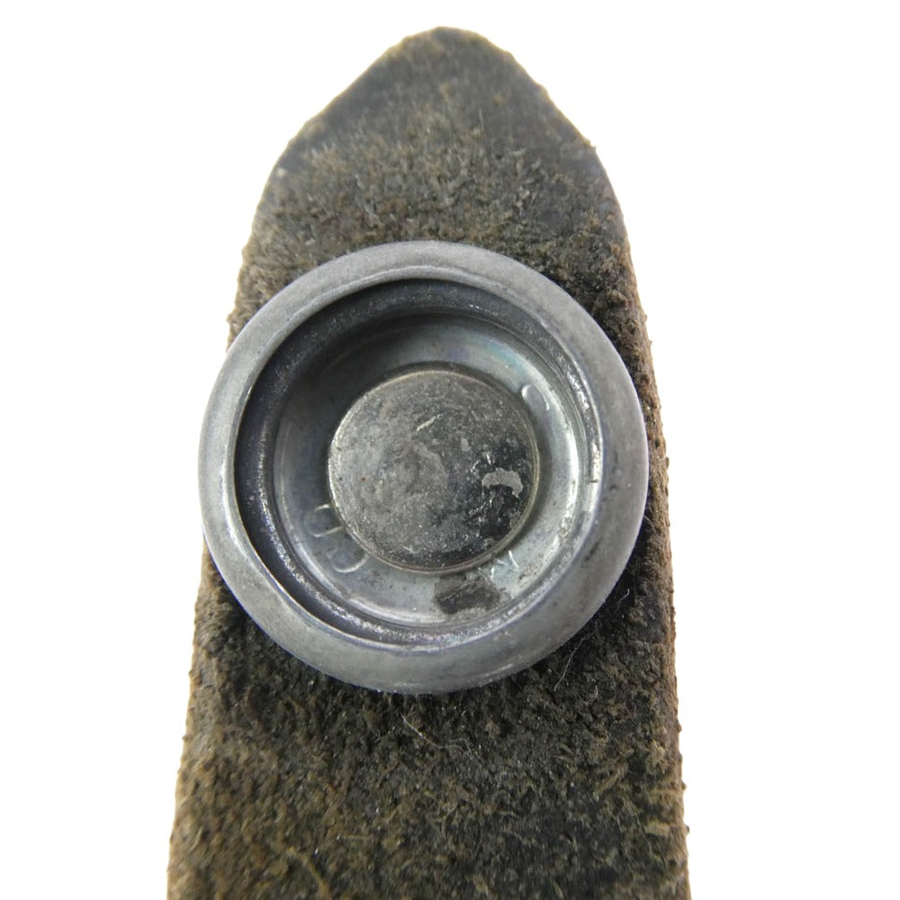 CHROME HEARTS クロムハーツ（原本無） BELT LOOP ハートボタン レザー ベルトループ ブラック系 シルバー系【中古】