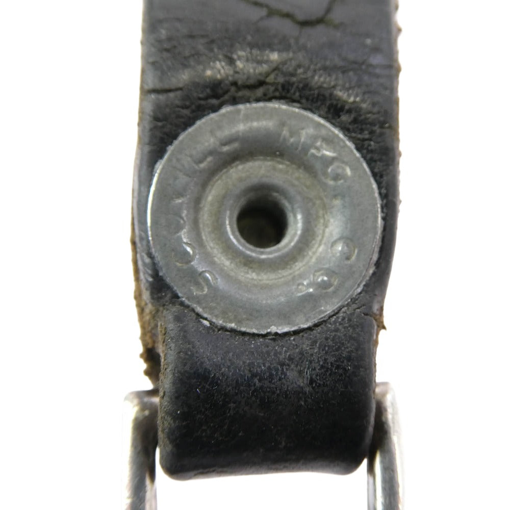 CHROME HEARTS クロムハーツ（原本無） BELT LOOP ハートボタン レザー ベルトループ ブラック系 シルバー系【中古】