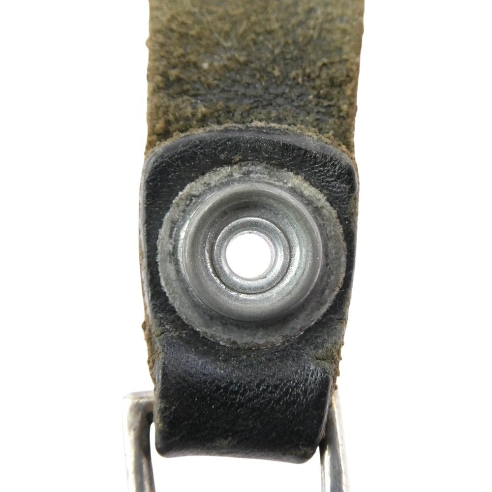 CHROME HEARTS クロムハーツ（原本無） BELT LOOP ハートボタン レザー ベルトループ ブラック系 シルバー系【中古】