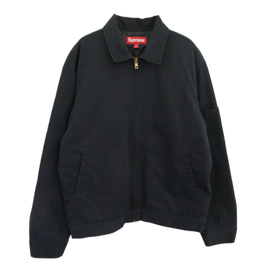 Supreme シュプリーム 23AW H.R. Giger Embroidered Work Jacket バック刺繍 エンブロイダリー ジップアップ ワークジャケット ブラック系 S【中古】