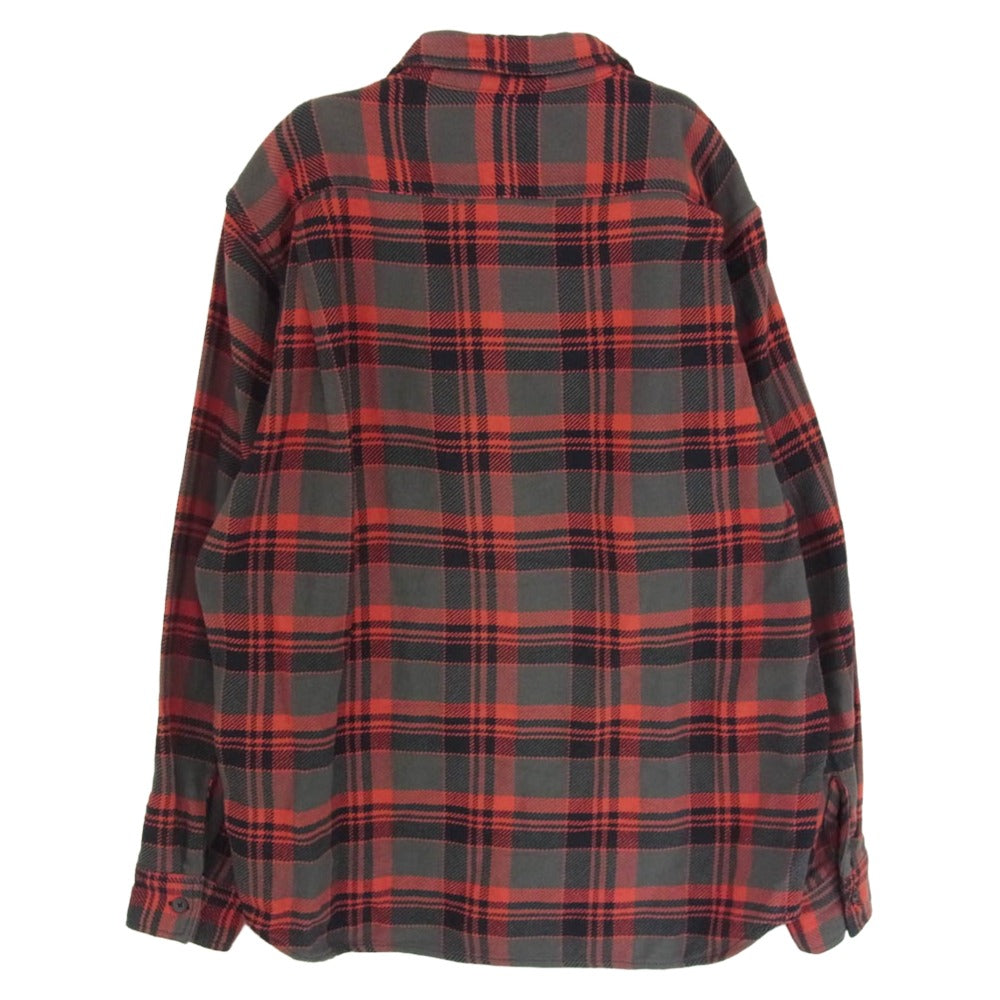 FIVE BROTHER ファイブブラザー 152060 チェック 長袖 ヘビーネルシャツ レッド系 XL【中古】