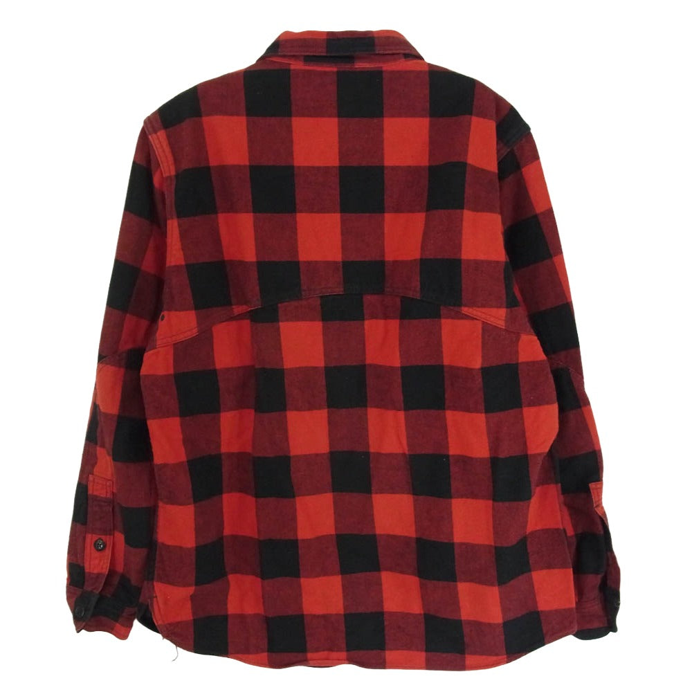 FREEWHEELERS フリーホイーラーズ 1881121 FORESTRY BUBO フォレストリーブーボ チェック ヘビーウェイト 長袖 シャツ レッド系 17【中古】
