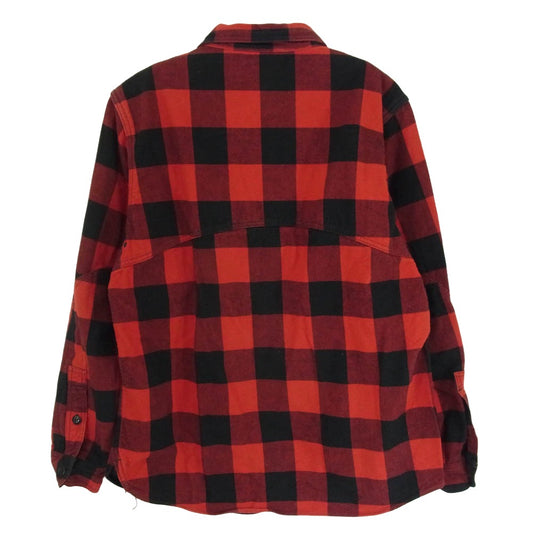 FREEWHEELERS フリーホイーラーズ 1881121 FORESTRY BUBO フォレストリーブーボ チェック ヘビーウェイト 長袖 シャツ レッド系 17【中古】