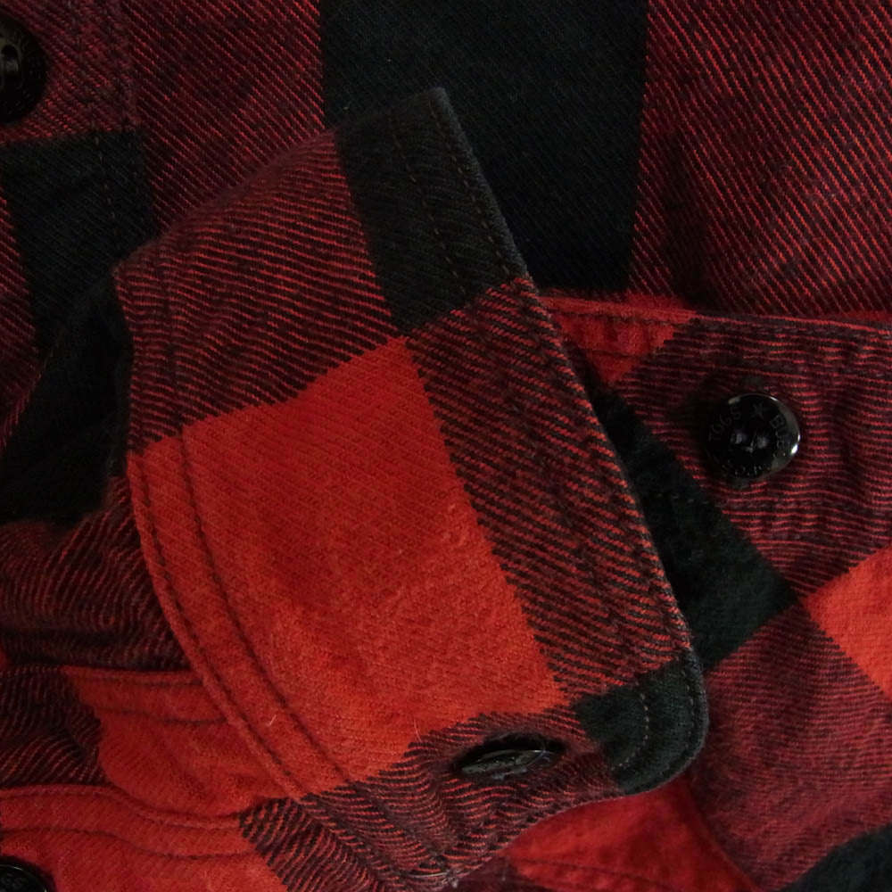 FREEWHEELERS フリーホイーラーズ 1881121 FORESTRY BUBO フォレストリーブーボ チェック ヘビーウェイト 長袖 シャツ レッド系 17【中古】