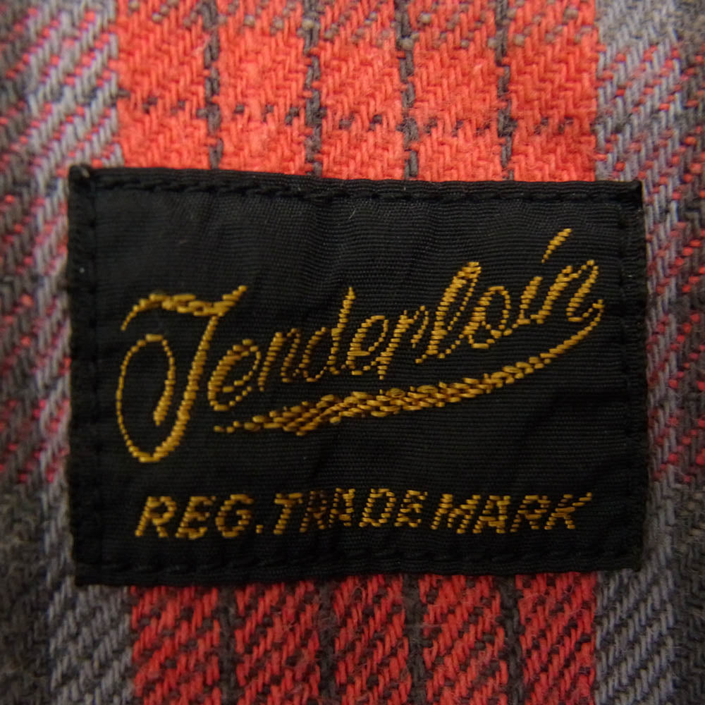 TENDERLOIN テンダーロイン T-HEAVY FLANNEL SHT ヘビーネル チェック 長袖 シャツ 赤系 レッド系 M【中古】