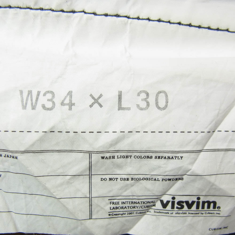 VISVIM ビズビム 15SS 0115105005037 social sculpture 01 SLIM CMYK BLK ソーシャルスカルプチャー デニムパンツ ジーンズ ブラック系 34【中古】