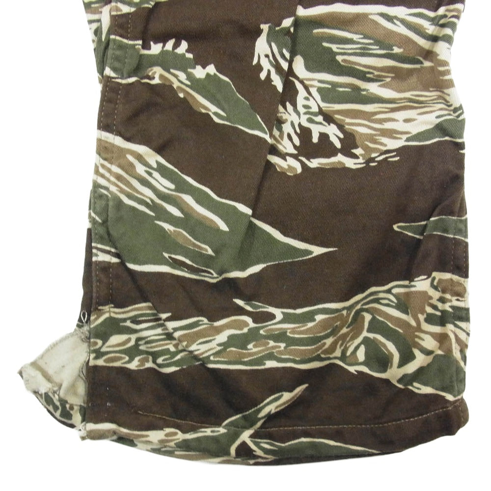 The REAL McCOY'S ザリアルマッコイズ MP21002 TIGER CAMOUFLAGE TROUSERS タイガーカモ 迷彩 カーゴパンツ カーキ系 L【中古】