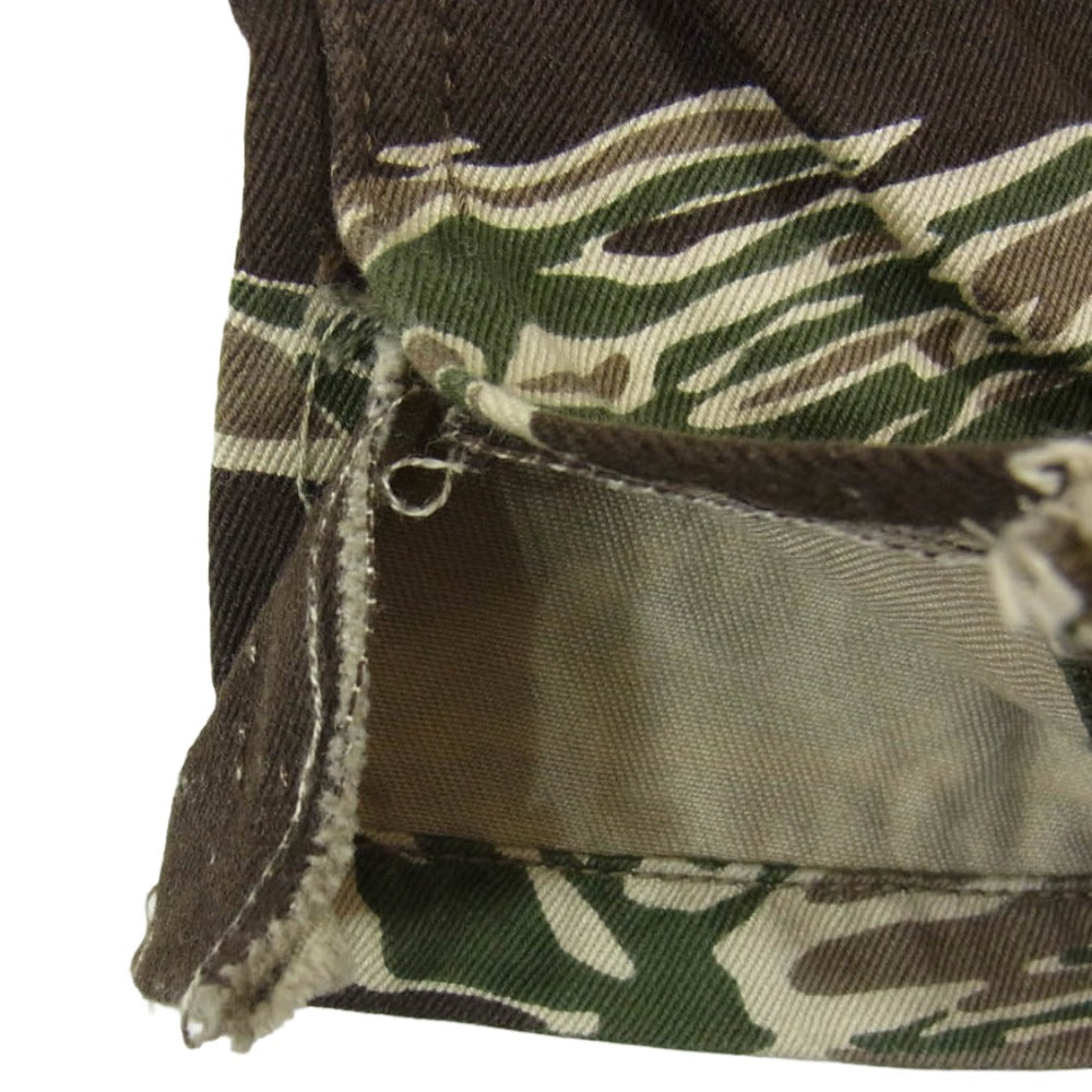 The REAL McCOY'S ザリアルマッコイズ MP21002 TIGER CAMOUFLAGE TROUSERS タイガーカモ 迷彩 カーゴパンツ カーキ系 L【中古】