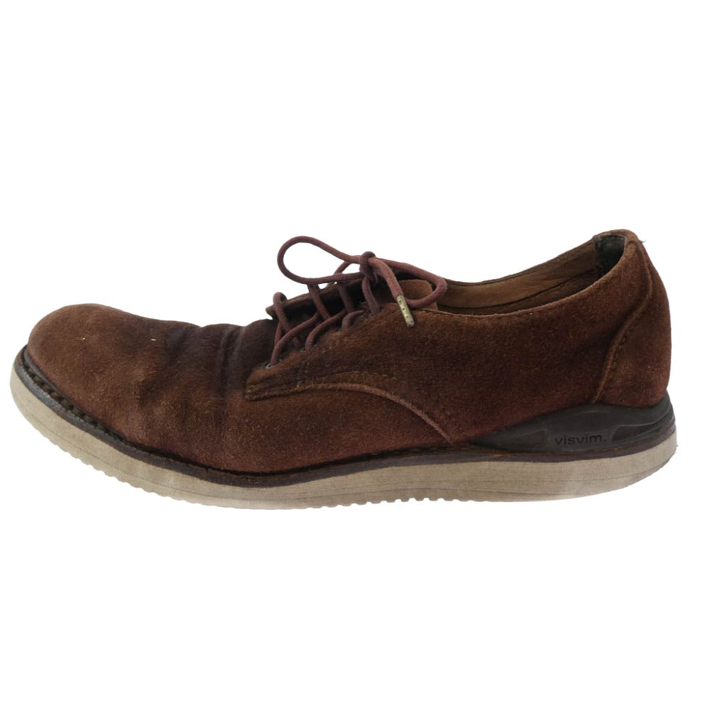 VISVIM ビズビム VIRGIL PLAIN TOE FOLK ヴァージル プレーントゥ スエード シューズ ブラウン系 11【中古】