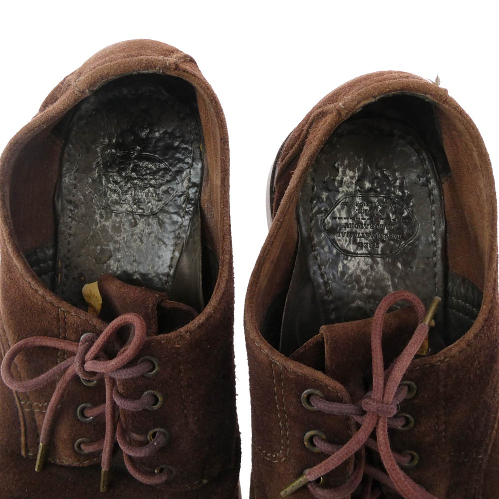 VISVIM ビズビム VIRGIL PLAIN TOE FOLK ヴァージル プレーントゥ スエード シューズ ブラウン系 11【中古】