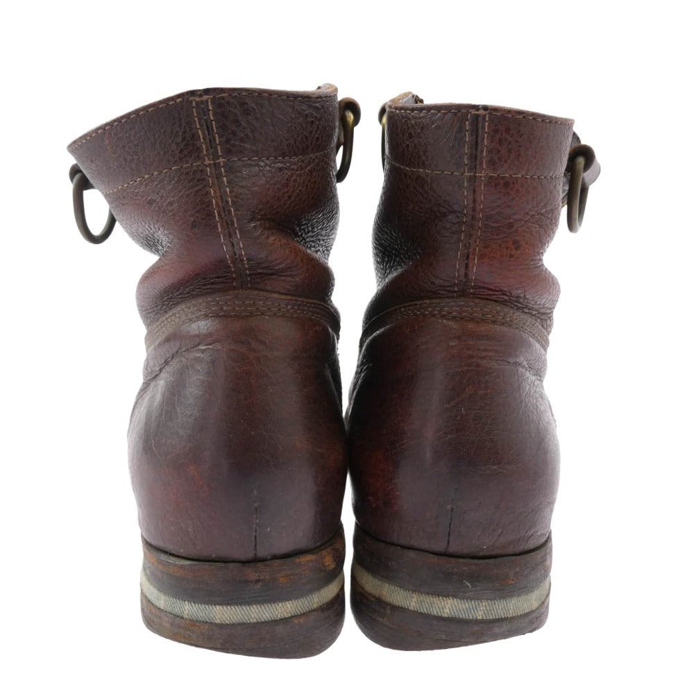 VISVIM ビズビム 15SS D-RING BOOTS MID FOLK Dリング ブーツ ミッドフォーク ブラウン系 27.5cm程度【中古】