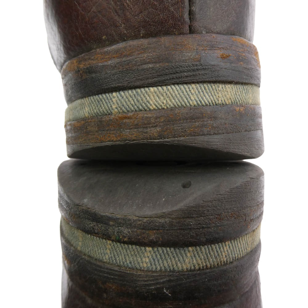 VISVIM ビズビム 15SS D-RING BOOTS MID FOLK Dリング ブーツ ミッドフォーク ブラウン系 27.5cm程度【中古】