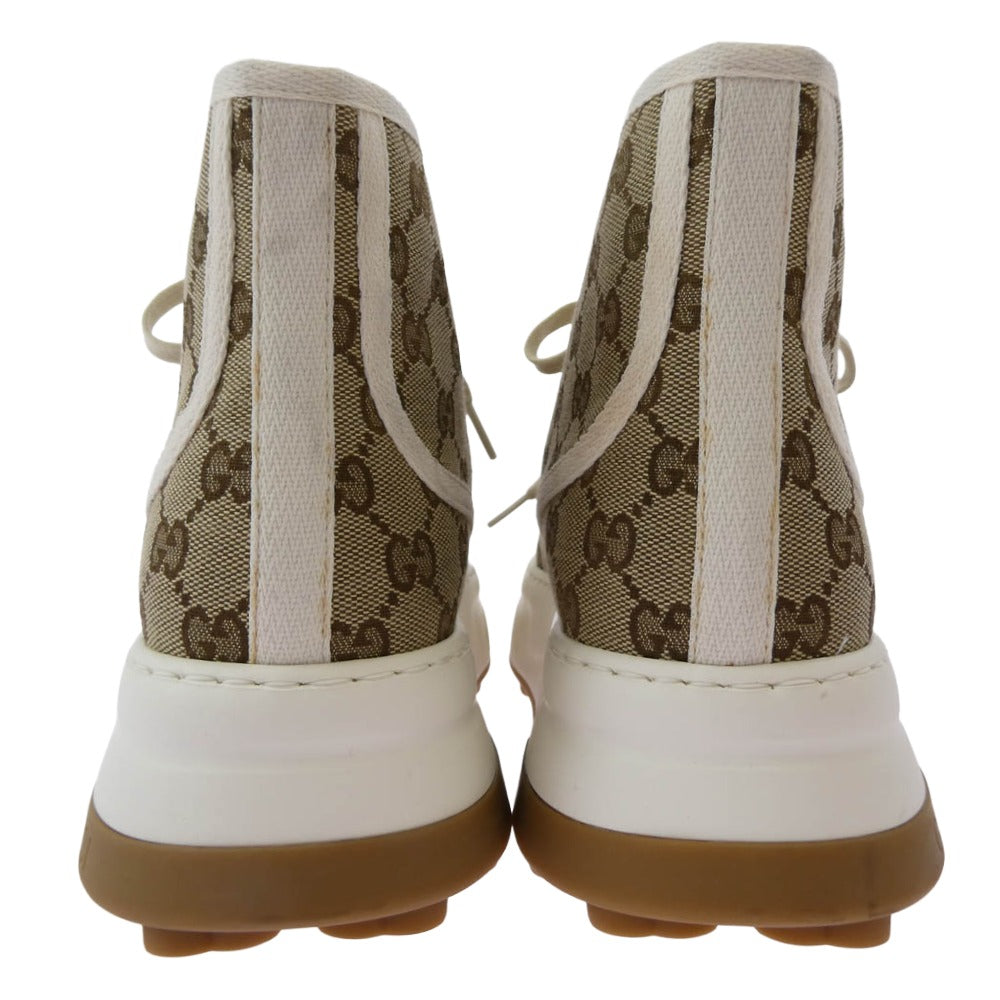 GUCCI グッチ 745999 Tennis 1977 GGキャンバス ハイカット スニーカー 8【中古】