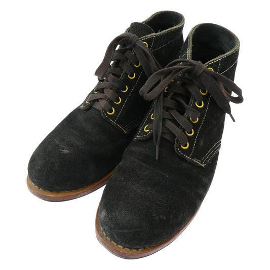 VISVIM ビズビム BRIGADIER BOOTS MID-FOLK ブリガディア スエード レースアップ ブーツ ブラック系 27.5cm程度【中古】