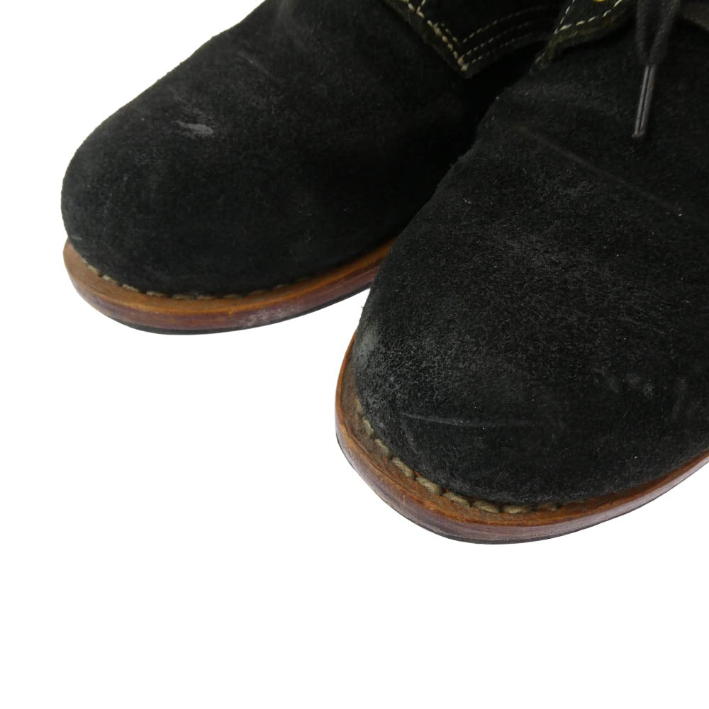 VISVIM ビズビム BRIGADIER BOOTS MID-FOLK ブリガディア スエード レースアップ ブーツ ブラック系 27.5cm程度【中古】