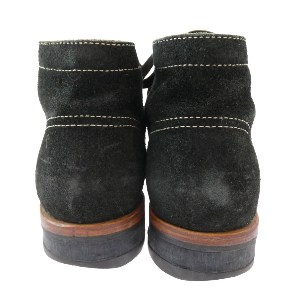 VISVIM ビズビム BRIGADIER BOOTS MID-FOLK ブリガディア スエード レースアップ ブーツ ブラック系 27.5cm程度【中古】