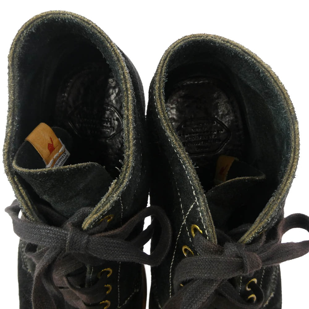 VISVIM ビズビム BRIGADIER BOOTS MID-FOLK ブリガディア スエード レースアップ ブーツ ブラック系 27.5cm程度【中古】