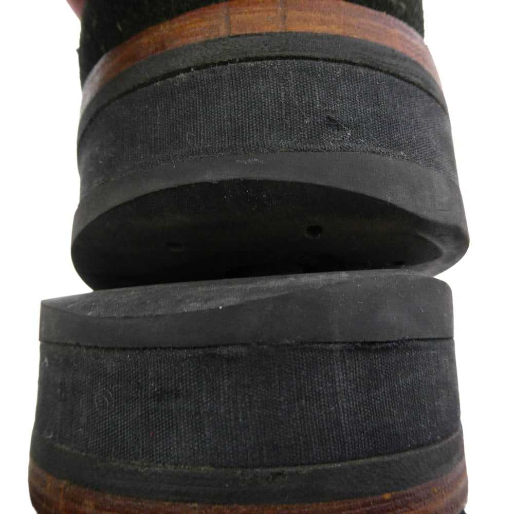 VISVIM ビズビム BRIGADIER BOOTS MID-FOLK ブリガディア スエード レースアップ ブーツ ブラック系 27.5cm程度【中古】