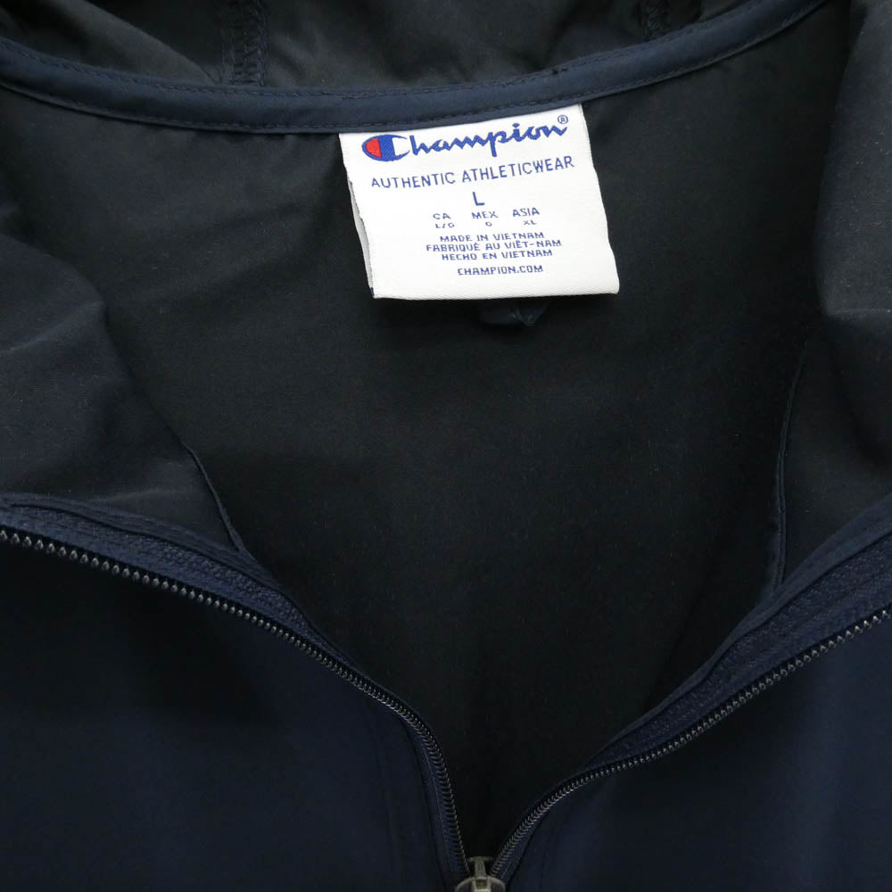Champion チャンピオン アノラック プルオーバー パーカー フーディー ウィンドブレーカー ネイビー系 L【中古】