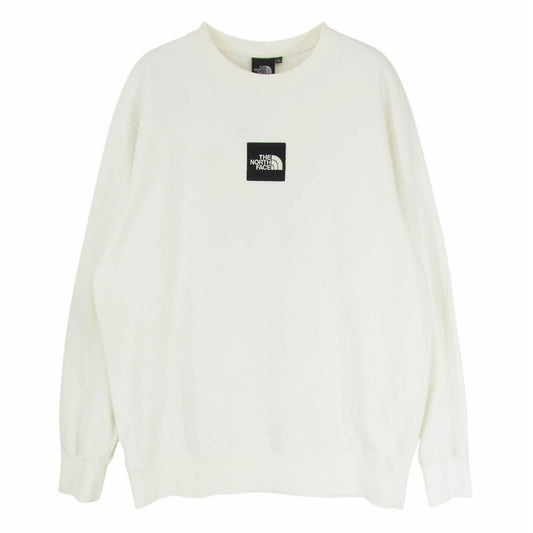 THE NORTH FACE ノースフェイス NT12402Z ロゴ クルーネック スウェット トレーナー ホワイト系 XXL【中古】