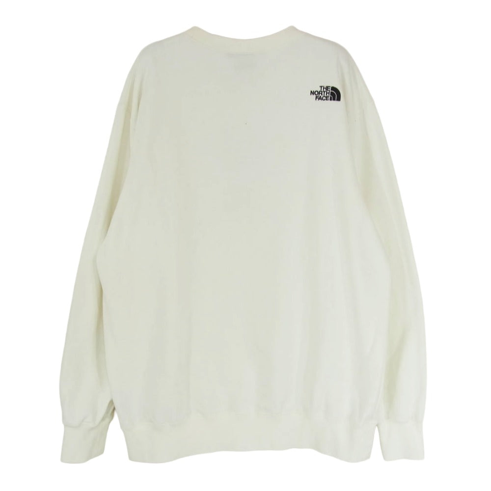 THE NORTH FACE ノースフェイス NT12402Z ロゴ クルーネック スウェット トレーナー ホワイト系 XXL【中古】