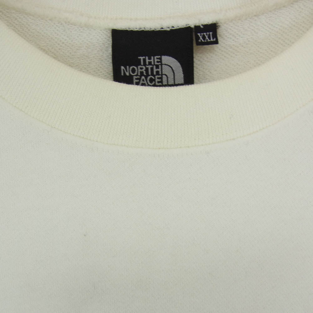 THE NORTH FACE ノースフェイス NT12402Z ロゴ クルーネック スウェット トレーナー ホワイト系 XXL【中古】