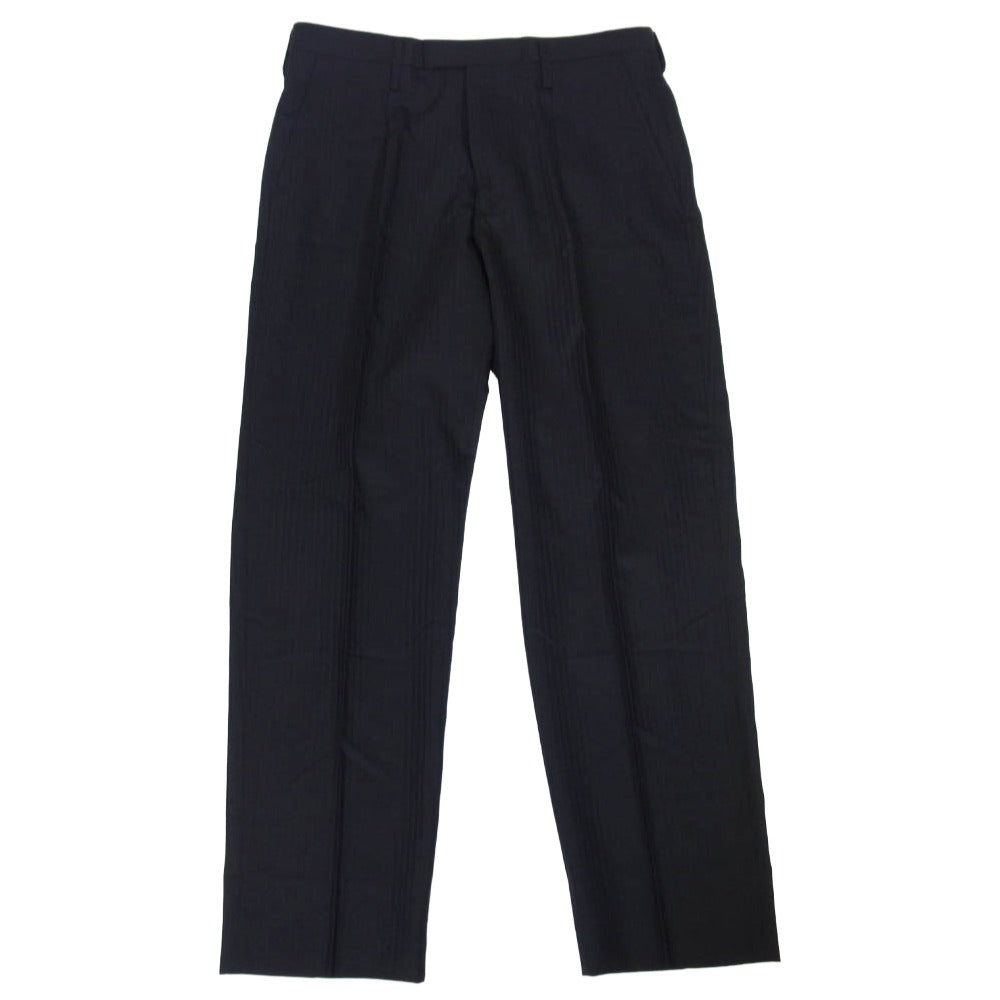 Y's Yohji Yamamoto ワイズ ヨウジヤマモト Y’s for men ワイズフォーメン 08SS MMP81-104 ストライプ スラックス パンツ ブラック系 4【中古】