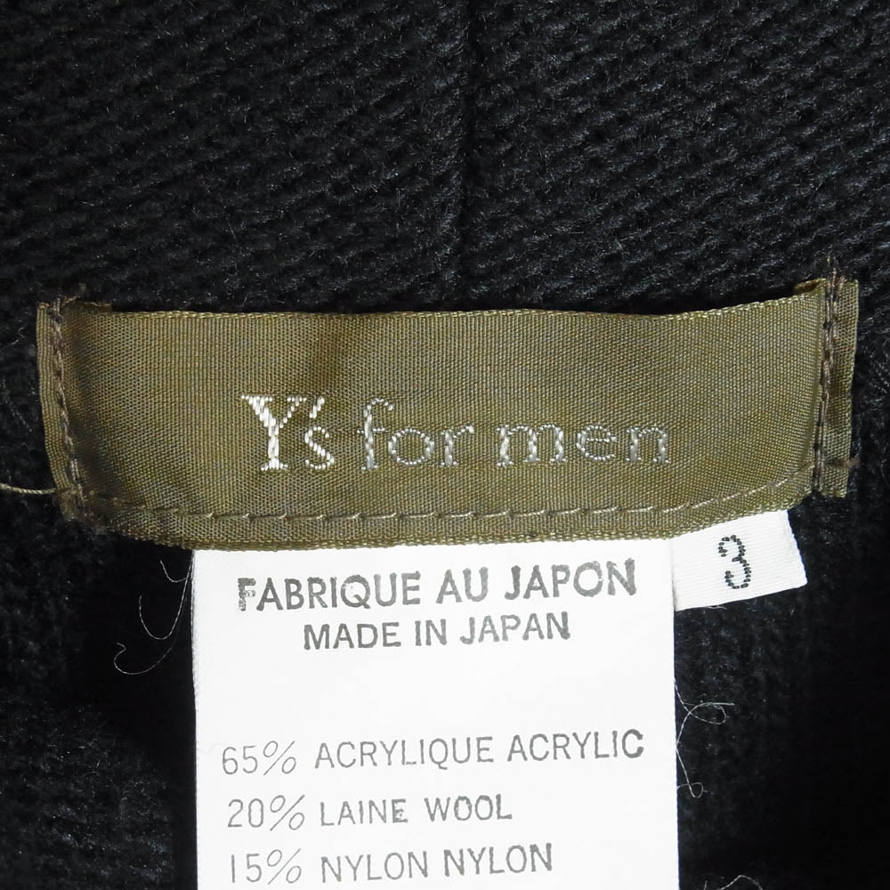 Y's Yohji Yamamoto ワイズ ヨウジヤマモト Y’s for men ワイズフォーメン MN-T19-802 モックネック ニット コマンドセーター ブラック系 3【中古】