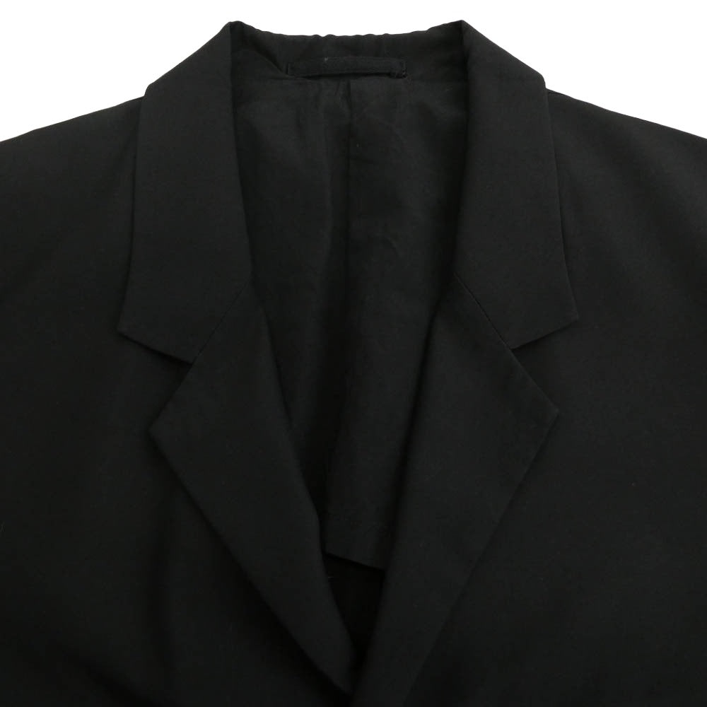 Y's Yohji Yamamoto ワイズ ヨウジヤマモト Y’s for men ワイズフォーメン 赤ラベル 00SS アーカイブ MB-J55-075 コットンリネン ドクタージャケット ロングジャケット ブラック系 3【中古】