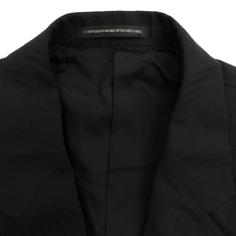 Y's Yohji Yamamoto ワイズ ヨウジヤマモト Y’s for men ワイズフォーメン 08SS MM-J81/P81-104 シャドーストライプ 3B スーツ セットアップ ブラック系 4【中古】