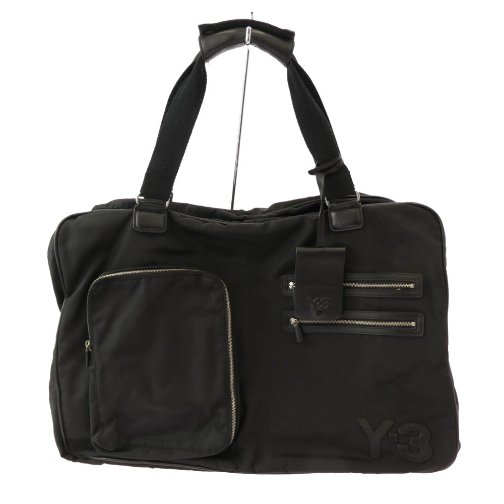 Y-3 Yohji Yamamoto ワイスリー ヨウジヤマモト A43008 ロゴ ナイロン ボストン バッグ ブラック系【中古】