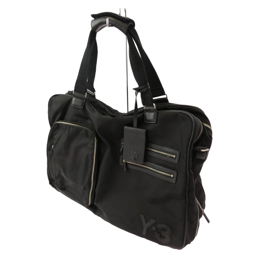 Y-3 Yohji Yamamoto ワイスリー ヨウジヤマモト A43008 ロゴ ナイロン ボストン バッグ ブラック系【中古】