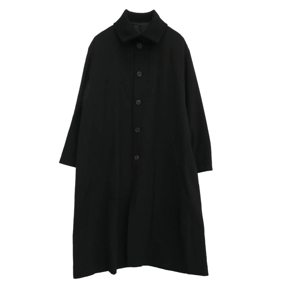 Y's Yohji Yamamoto ワイズ ヨウジヤマモト Y’s for men ワイズフォーメン 00AW アーカイブ MT-C05-100 100番ウールギャバジン リブ襟 オーバーサイズ ロングコート ブラック系 3【中古】