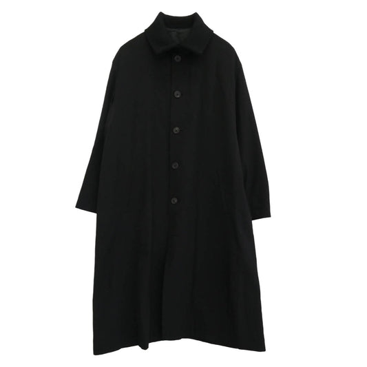 Y's Yohji Yamamoto ワイズ ヨウジヤマモト Y’s for men ワイズフォーメン 00AW アーカイブ MT-C05-100 100番ウールギャバジン リブ襟 オーバーサイズ ロングコート ブラック系 3【中古】