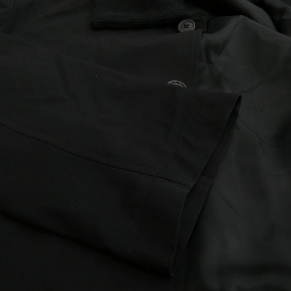 Y's Yohji Yamamoto ワイズ ヨウジヤマモト Y’s for men ワイズフォーメン 00AW アーカイブ MT-C05-100 100番ウールギャバジン リブ襟 オーバーサイズ ロングコート ブラック系 3【中古】