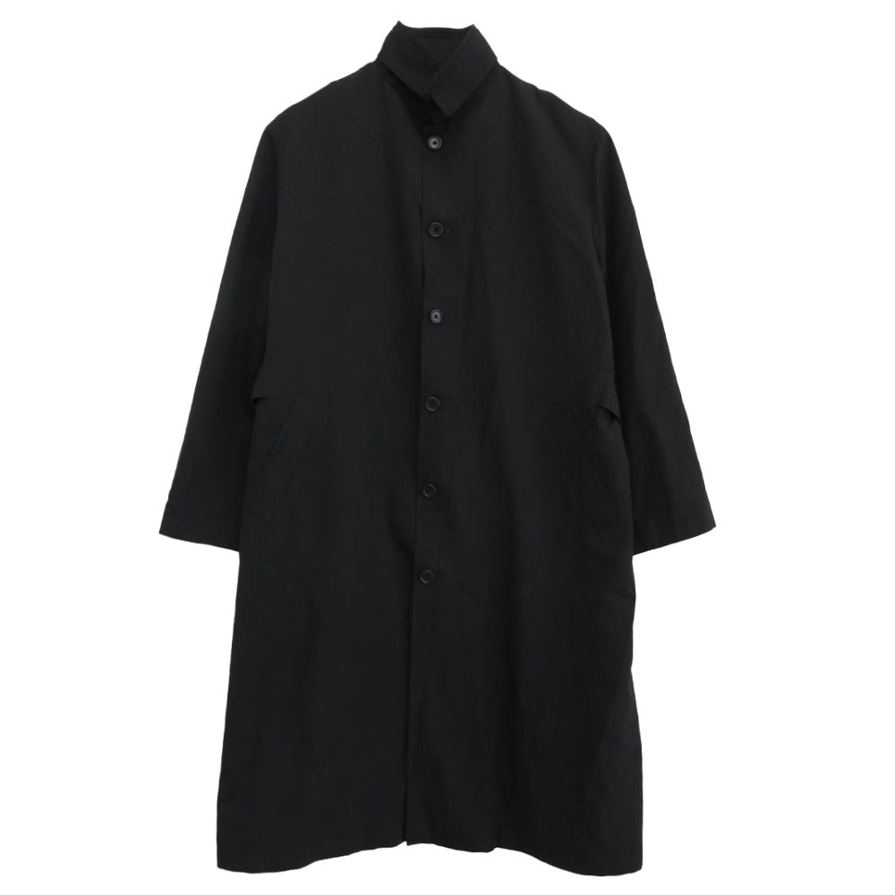 Y's Yohji Yamamoto ワイズ ヨウジヤマモト Y’s for men ワイズフォーメン 01AW アーカイブ MV-C03-100 100番ウールギャバジン スタンドカラー オーバーサイズ ロングコート ブラック系 4【中古】