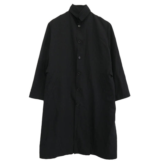 Y's Yohji Yamamoto ワイズ ヨウジヤマモト Y’s for men ワイズフォーメン 01AW アーカイブ MV-C03-100 100番ウールギャバジン スタンドカラー オーバーサイズ ロングコート ブラック系 4【中古】