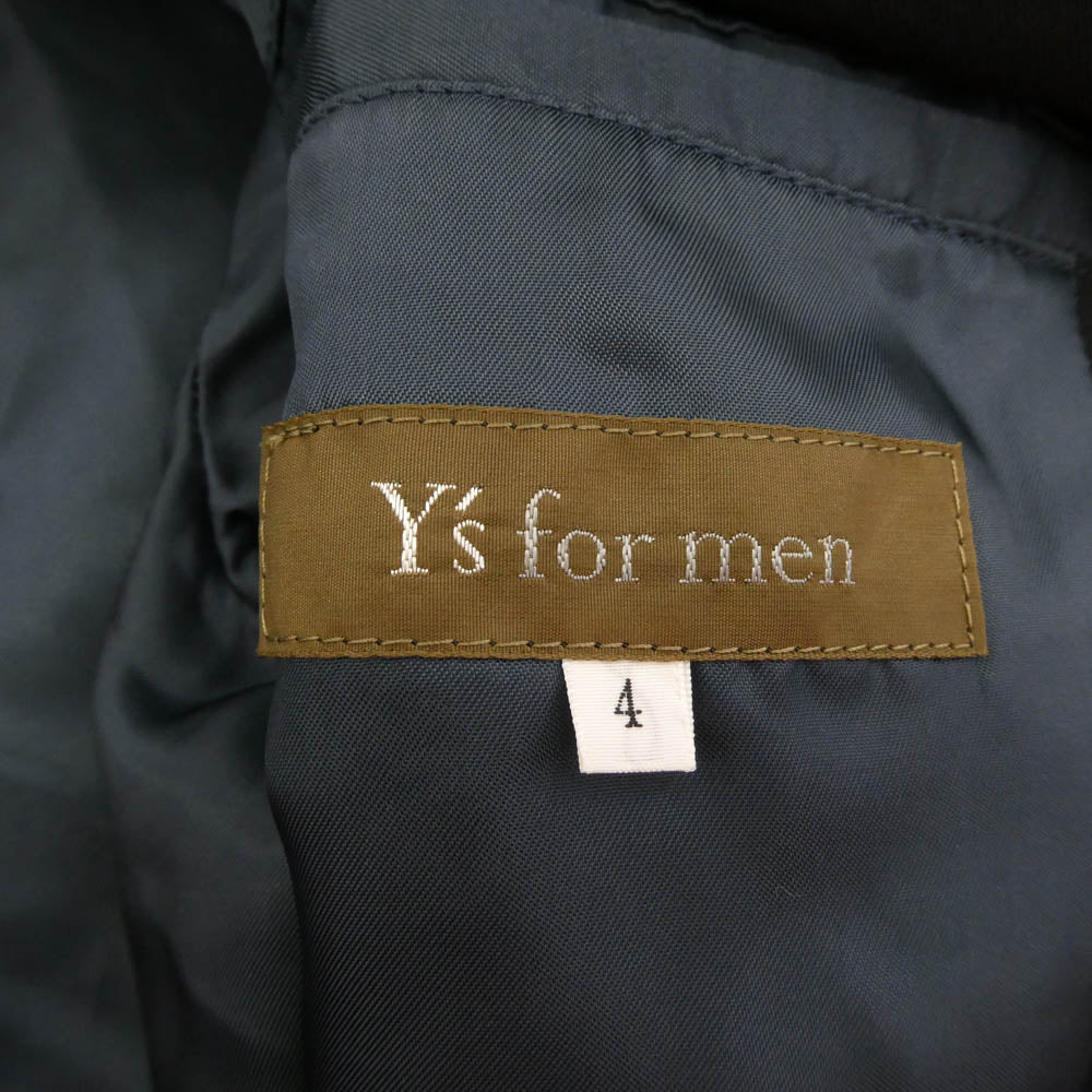 Y's Yohji Yamamoto ワイズ ヨウジヤマモト Y’s for men ワイズフォーメン 01AW アーカイブ MV-C03-100 100番ウールギャバジン スタンドカラー オーバーサイズ ロングコート ブラック系 4【中古】