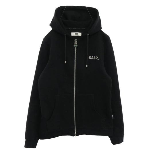 ボーラー メタルロゴ プレート ジップアップ パーカー フーディー ブラック系 S【中古】