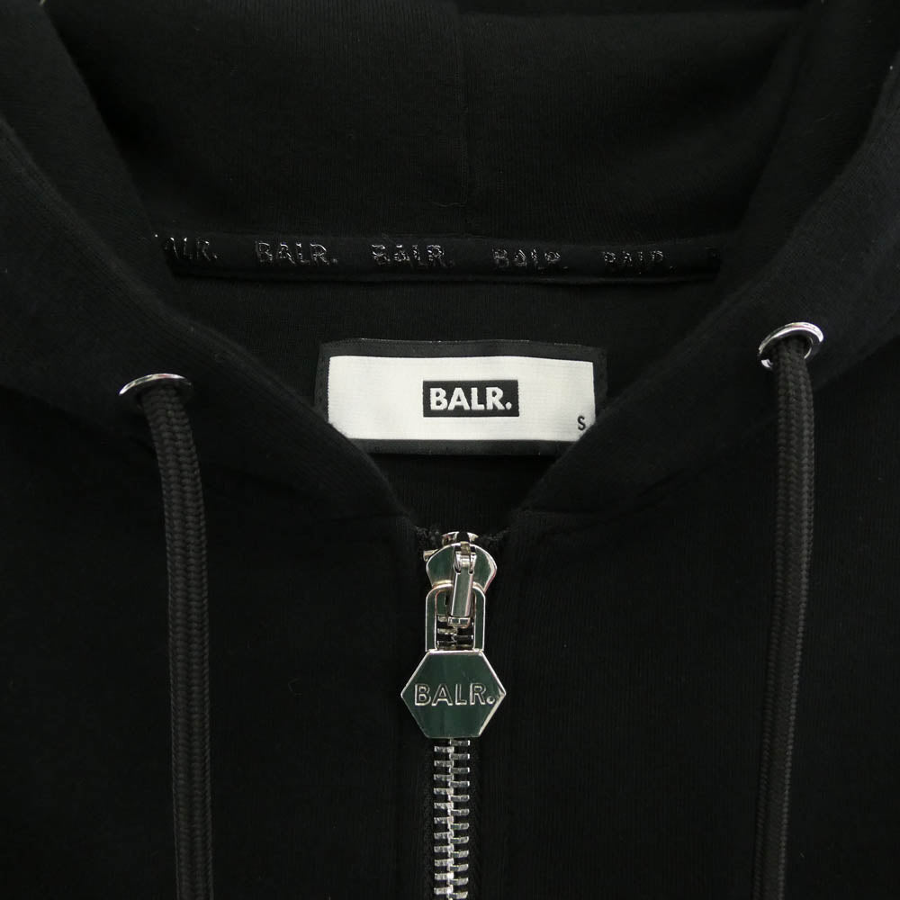 ボーラー メタルロゴ プレート ジップアップ パーカー フーディー ブラック系 S【中古】