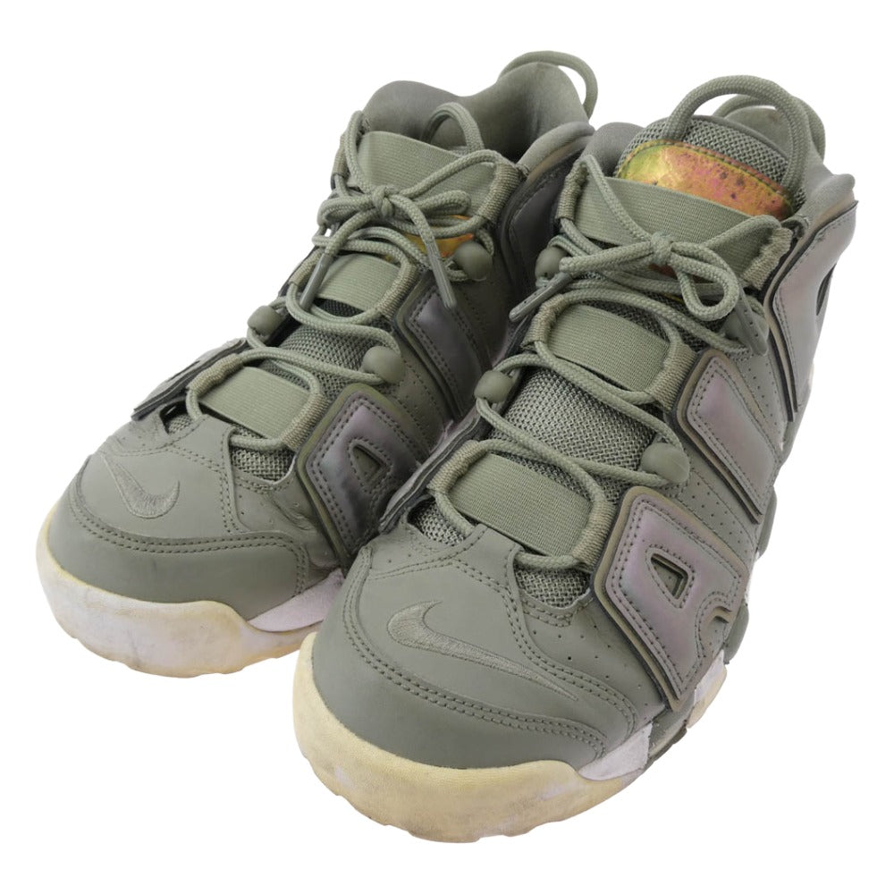 NIKE ナイキ 917593-001 AIR MORE UPTEMPO DARK STUCCO エアモアアップテンポ モアテン スニーカー グレー系 27.5cm【中古】