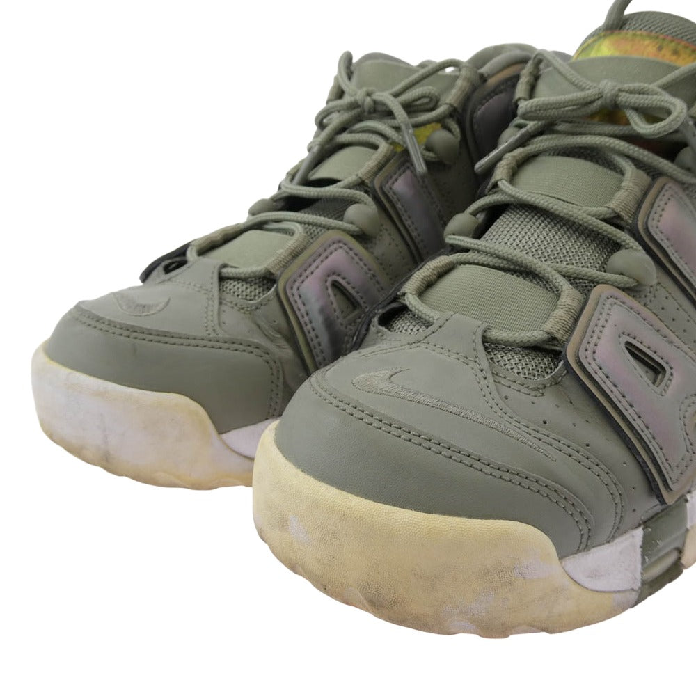 NIKE ナイキ 917593-001 AIR MORE UPTEMPO DARK STUCCO エアモアアップテンポ モアテン スニーカー グレー系 27.5cm【中古】