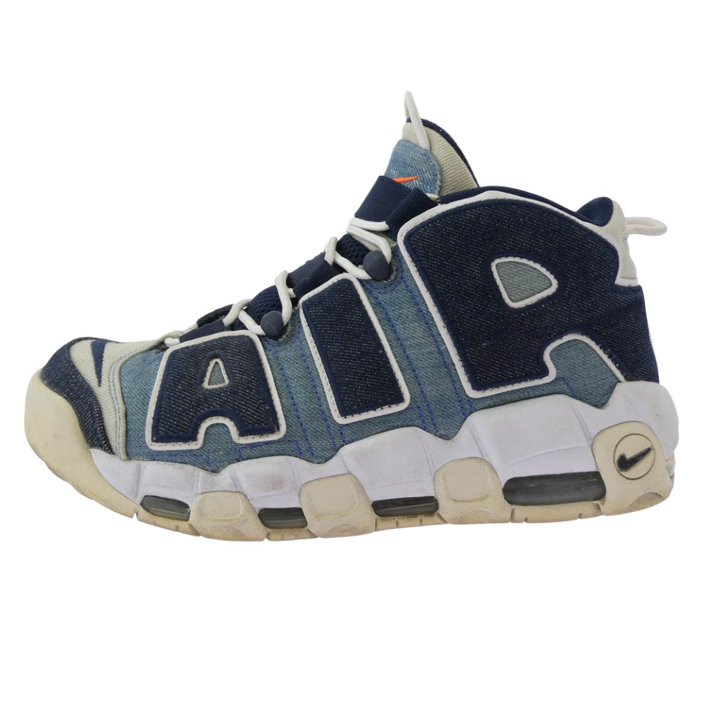 NIKE ナイキ CJ6125-100 AIR MORE UPTEMPO DENIM エアモアアップテンポ モアテン デニム スニーカー ブルー系 27.5cm【中古】