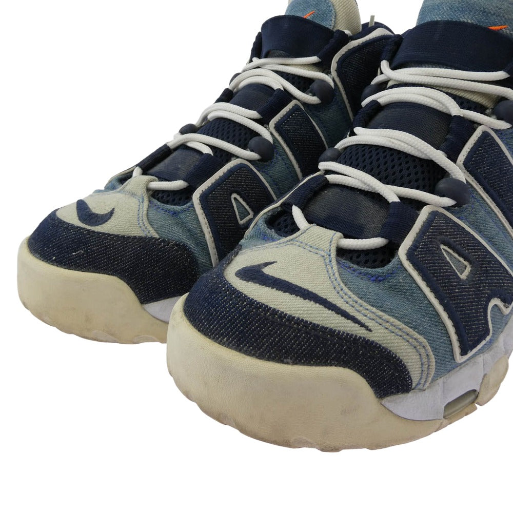 NIKE ナイキ CJ6125-100 AIR MORE UPTEMPO DENIM エアモアアップテンポ モアテン デニム スニーカー ブルー系 27.5cm【中古】
