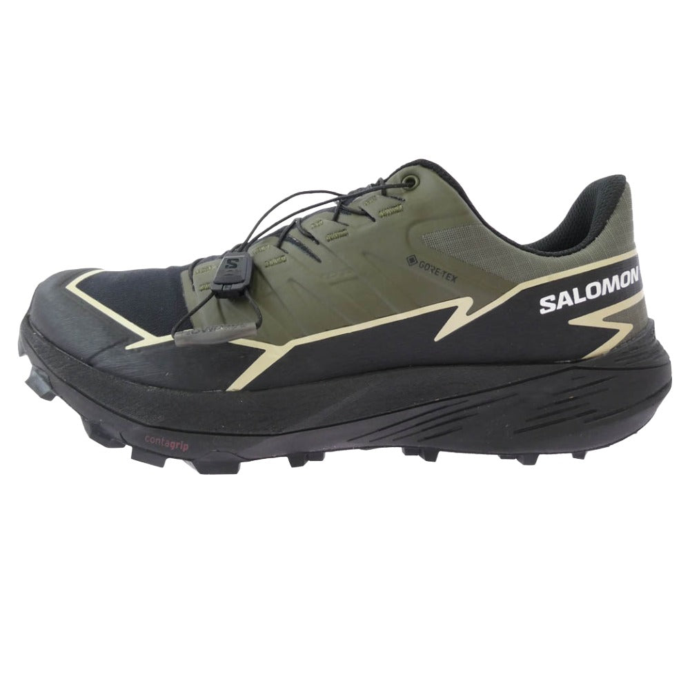 salomon サロモン 473834 THUNDERCROSS GTX サンダークロス ゴアテックス スニーカー カーキ系 ブラック系 26cm【極上美品】【中古】